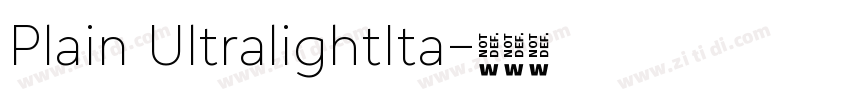 Plain UltralightIta字体转换